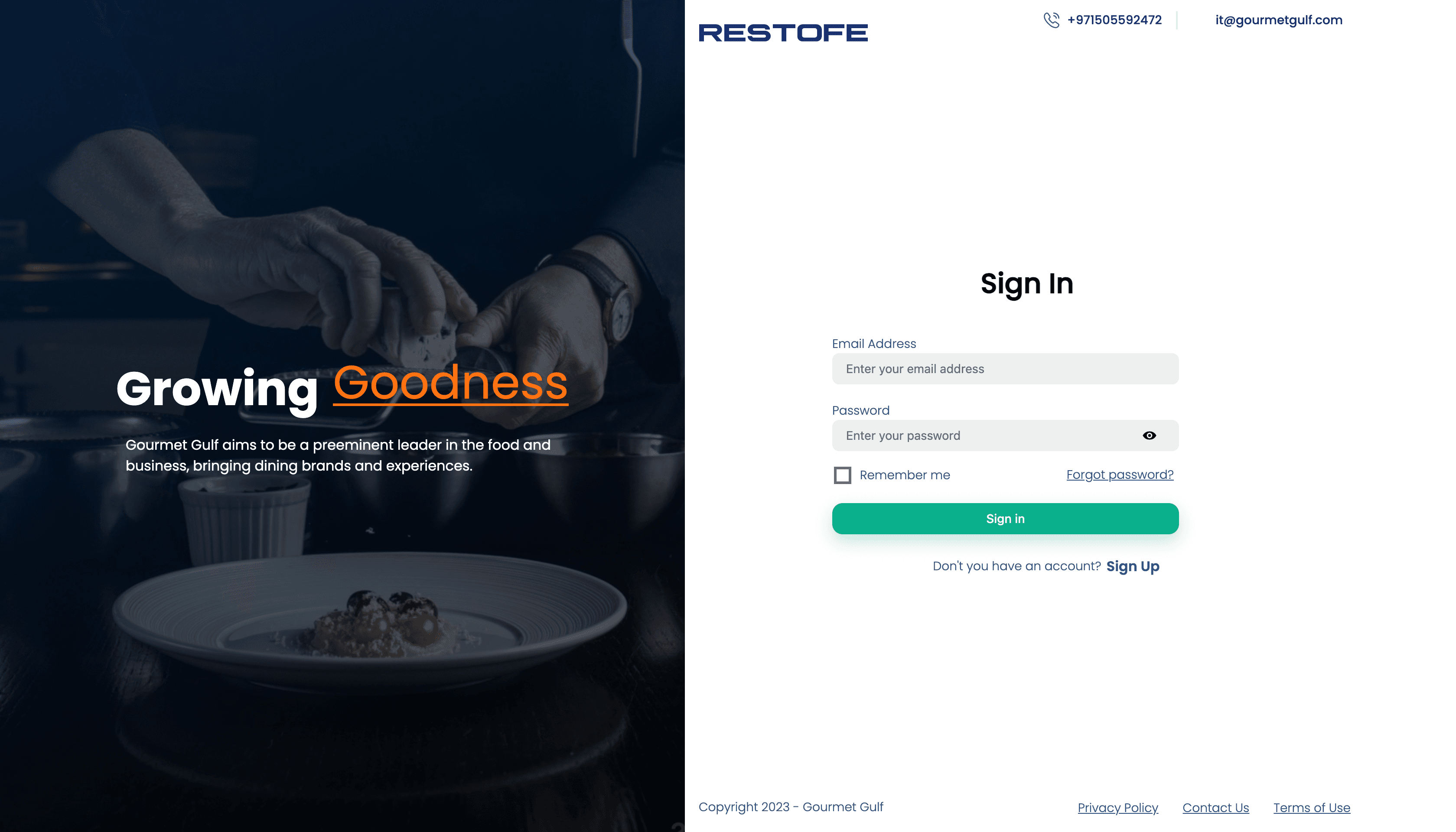 restofe project screenshot